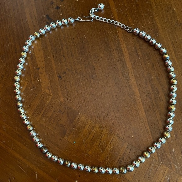 Napier Vintage Gold and SilverTone Beaded Choker Necklace - Picture 10 of 13